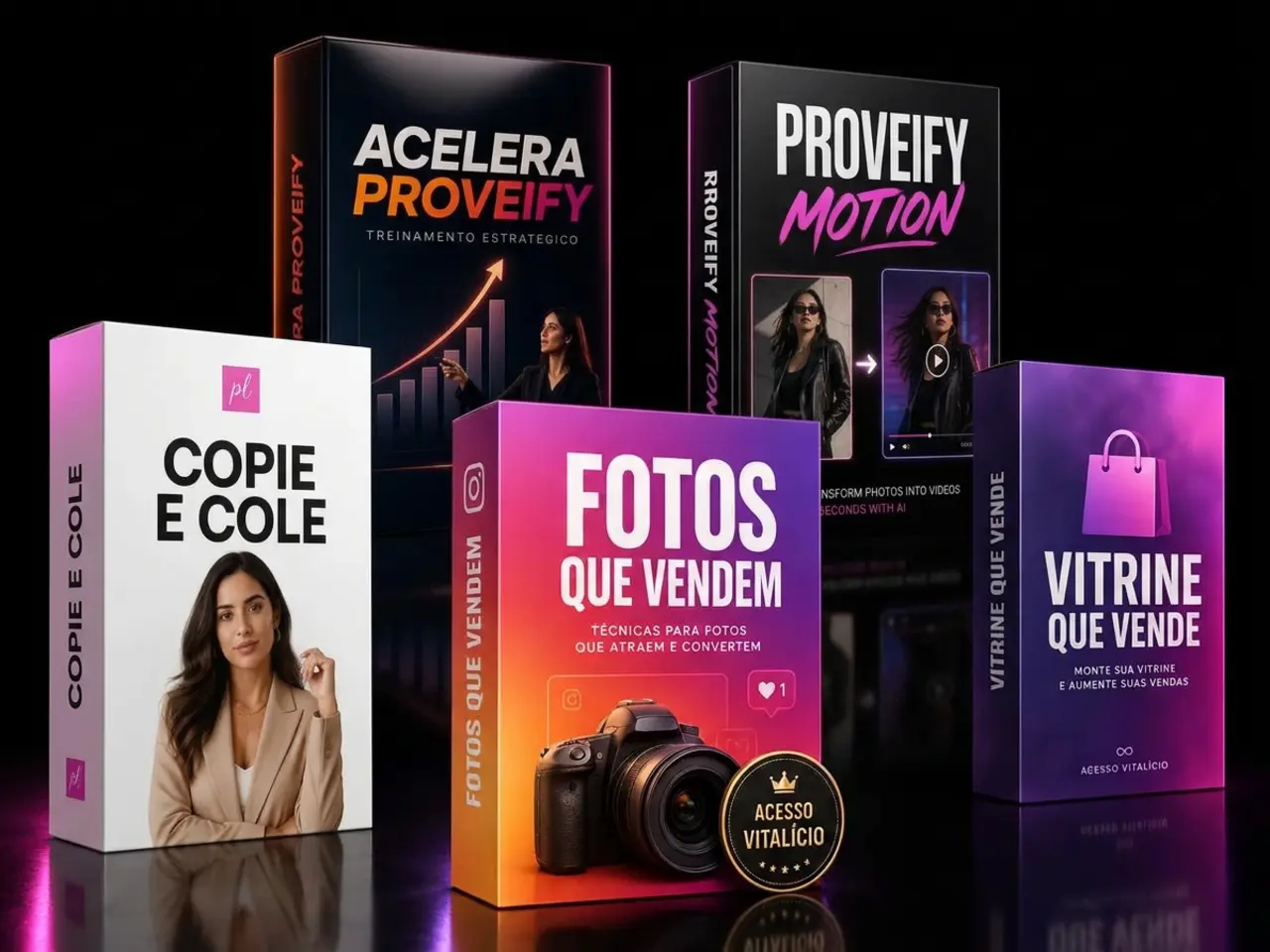 Pacote completo ProveiFy com Fotos que Vendem, Copie e Cole, ProveiFy Motion, Vitrine que Vende e Acelera ProveiFy
